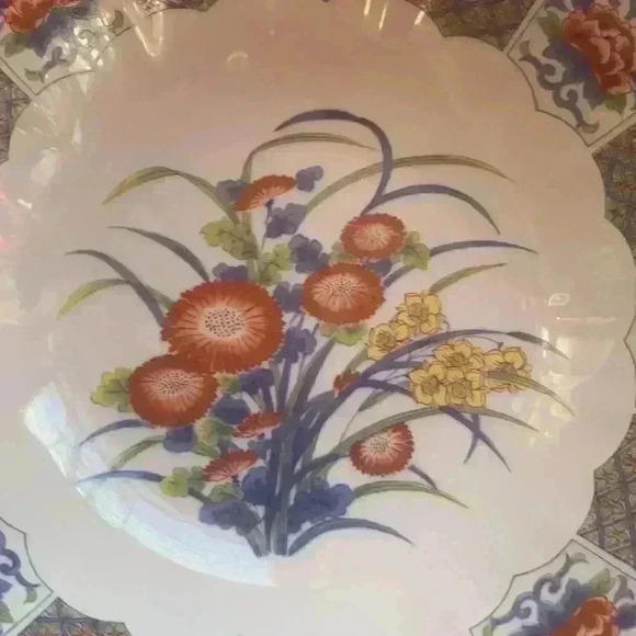 Amari Decorative Bowl Japan Asian Decor Flower Cart - Picture 2 of 7